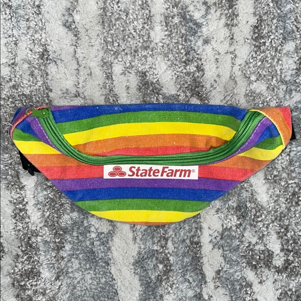 State Farm rainbow Fanny pack